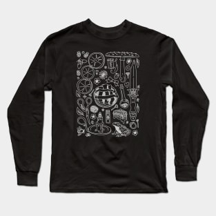 "Cottagecore Treasures" Cozy Witch Doodles Long Sleeve T-Shirt